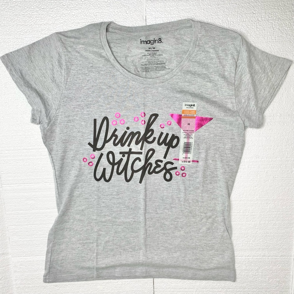 Imagin8 Drink up Witches Short Sleeves Tee Shirt Top